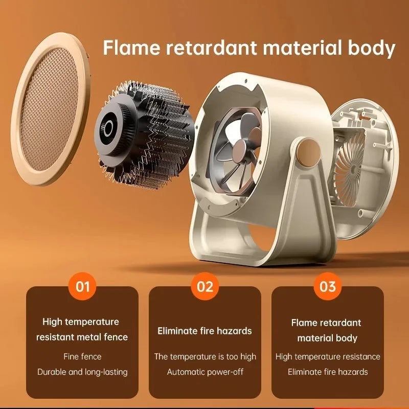 New Energy-efficient Warm Air Blower Portable Desktop Hot Air Blower Mini Fan Stove Warm Heater Low Noise Energy Saving Heater